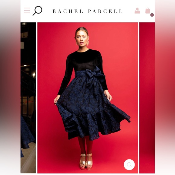 Rachel Parcell Dresses Rachel Parcell Black Velvet Royal Blue Dress
